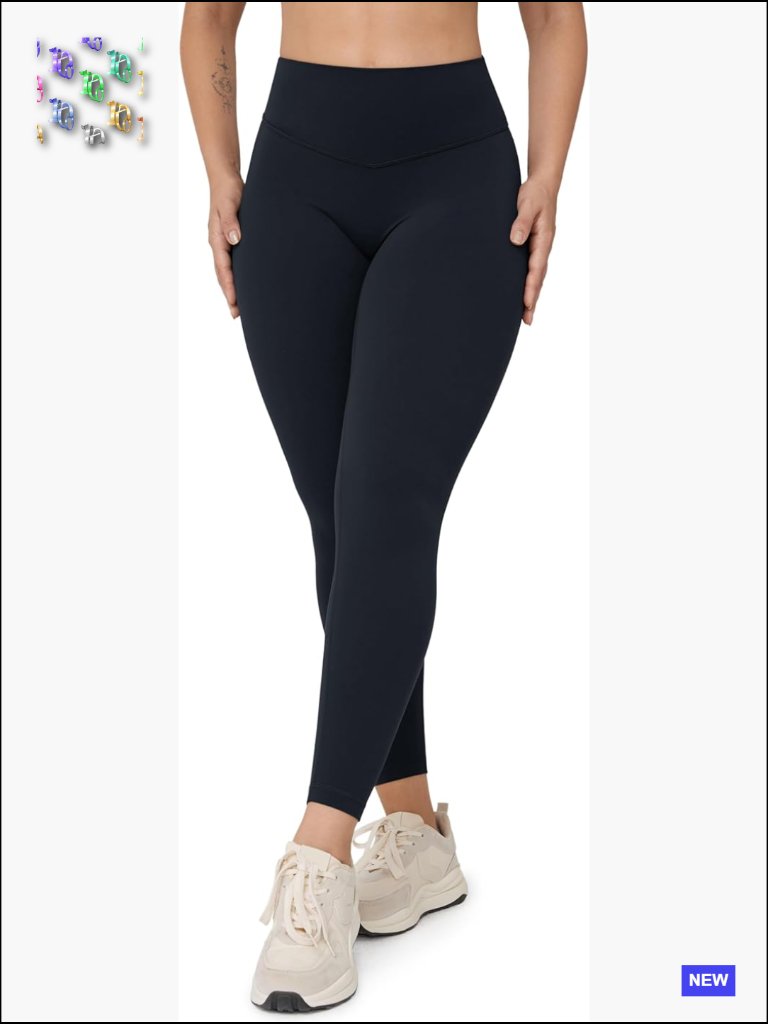 High Waisted Workout Leggings Buttery Soft Yoga Pants No Front Seam 25"